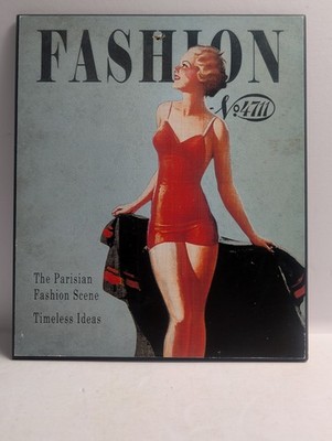 Vintage Bathing Suit Fashion Wall Art Decor Sign Parisian Scene Pin Up No 4711