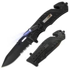 Lethal Defender Emergency Knife Led Light Pocket Assisted Folding Police Black Lethal Defender Emergency Knife Led Light Pocket Assisted Folding Police Black