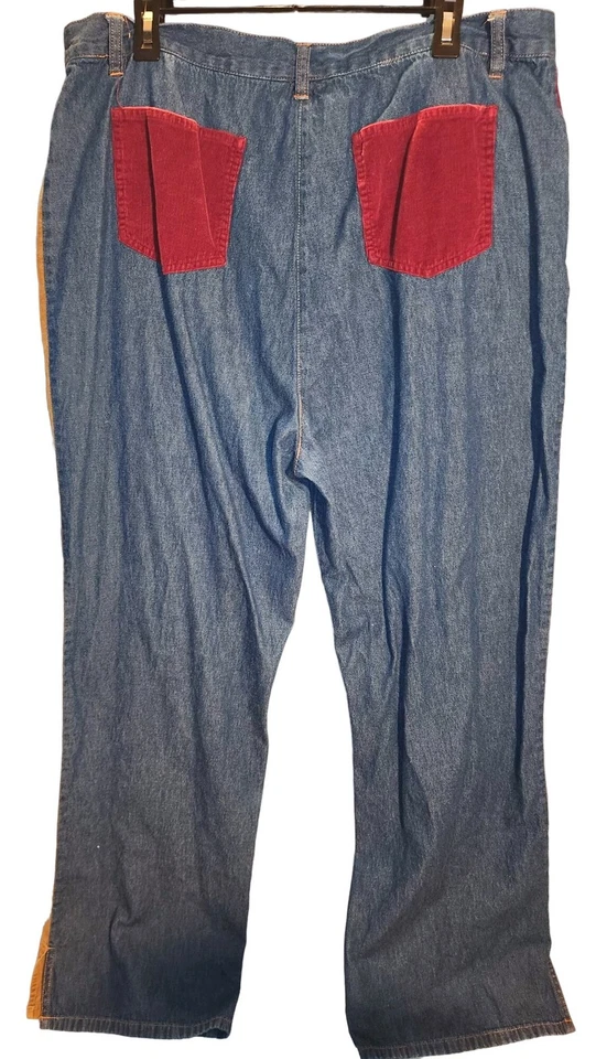 Pantalones vaqueros vintage 20T con bolsillos a rayas de pana Foto 2 de 4