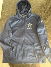 nike youth dallas cowboys zip up onfield hooded sweatshirt
