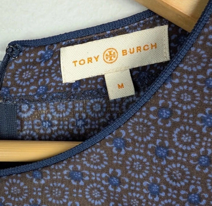 Abito floreale TORY BURCH Flavia 100% seta TG M aderente con zip Mb