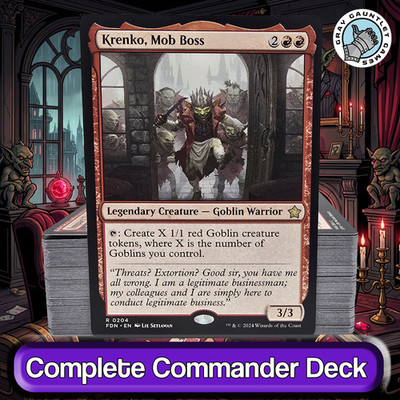 Krenko, Mob Boss COMMANDER DECK Goblin Tribal Tokens Aggro MTG Custom Edh Magic