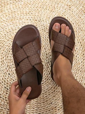 Herren Arabischer Stil Flip Flops Bequem Leger Sommer Strand Sandalen Leicht