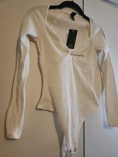 NWT Wild Fable Size. S Cream Ribbed Body Suite Long Sleeve