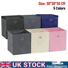Foldable Storage Boxes Fabric Box Organiser Foldable Collapsible Canvas Basket