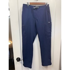 Figs Yola High-Rise Slim Scrub Pant Navy Blue Drawstring Medical Medium TW2000R