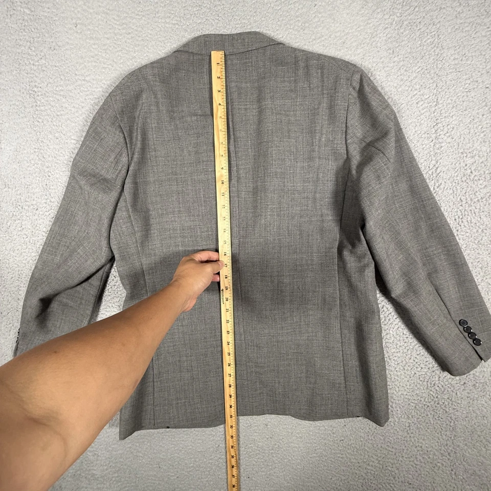 Spier & Mackay Suit Mens 46 40x31 Gray 100% Wool 2 Piece Preppy Casual Buckle - Image 4 of 4