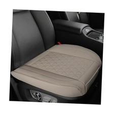 Luxury Faux Leather Car Seat Cover, Anti-Slip Seat Cushion Pad Full Wrap Gray