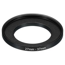 27mm-37mm Metal Step Up Ring, Camera Lens Filter Adapter Ring Black