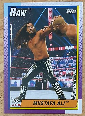 MUSTAFA ALI, 2021 TOPPS WWE HERITAGE CARD, WRESTLING SUPERSTAR