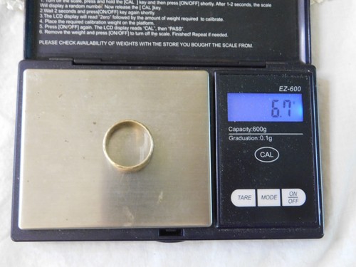 Gold 14K Wide Band Ring 6.7 Grams Size 7 - Bild 2 von 12