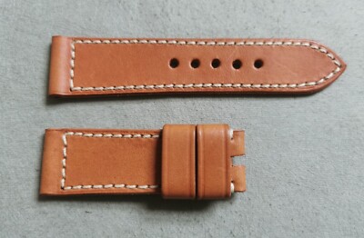 Secolo Handgefertigt Strap für Panerai Models IN Leder Ligth Brown für Tang