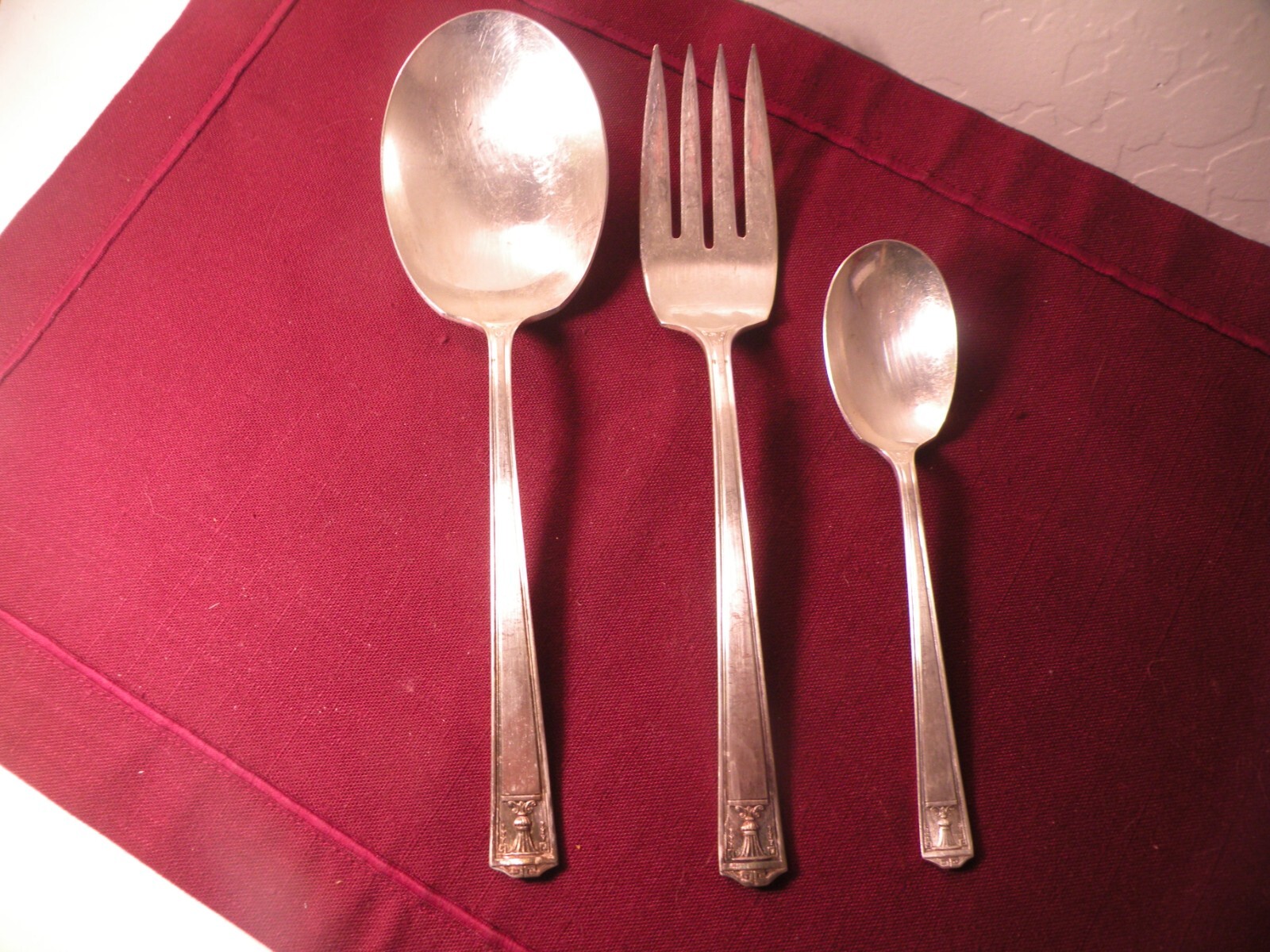 CENTURY International Silver Plate 1923 Casserole Spoon Serving Fork Sugar Spoon