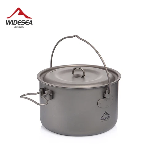 Widesea Titanium Camping Cookware Set Outdoor Hiking Pot Picnic Gear