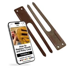 TOFL Baseball Glove Thumb and Pinky Replacement Leather Loops | Durable Laces...