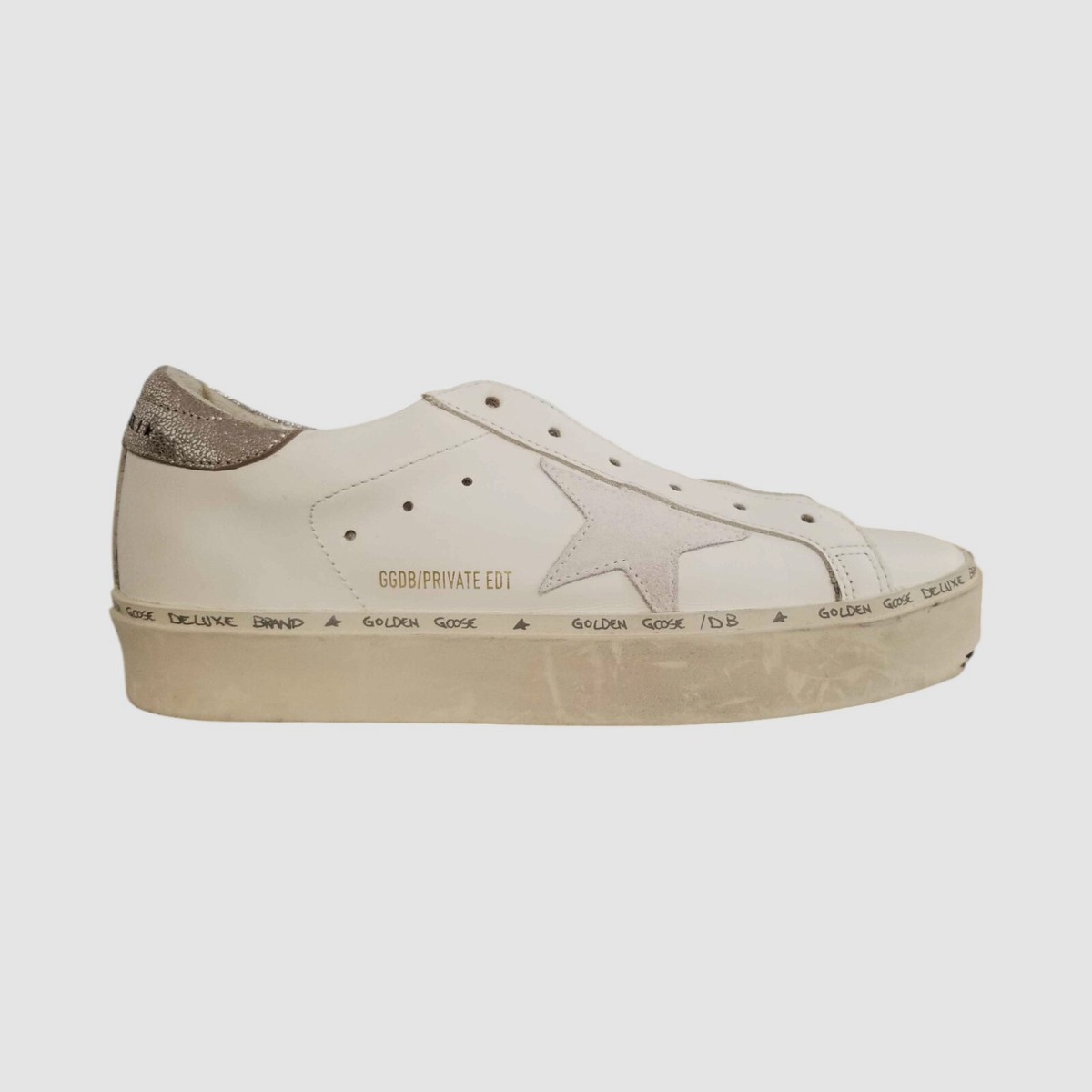 Golden Goose Women's White Pure Star Leather Low-Top Sneaker Shoes Size 38