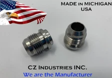10AN, AN10 MALE STAINLESS STEEL WELD ON / WELD IN FITTING BUNG QTY:2