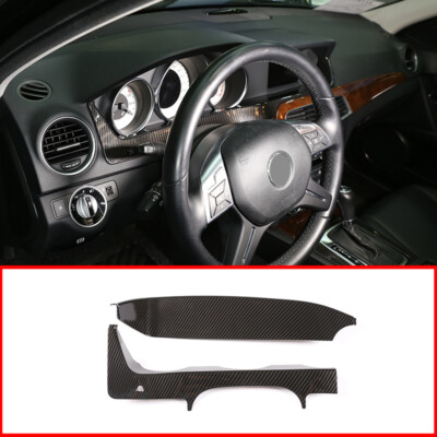 Carbon Fiber Color Dashboard Frame Display Cover For Mercedes Benz C Class W204
