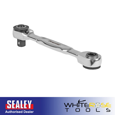 Sealey Premier Platinum Micro Ratsche Bit Schraubendreher & Schraubenschlüssel 1/4'' Vierkant 1/4'' Sechskantantrieb