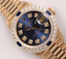Rolex President Lady 18k Gold 26mm-Sapphire D...