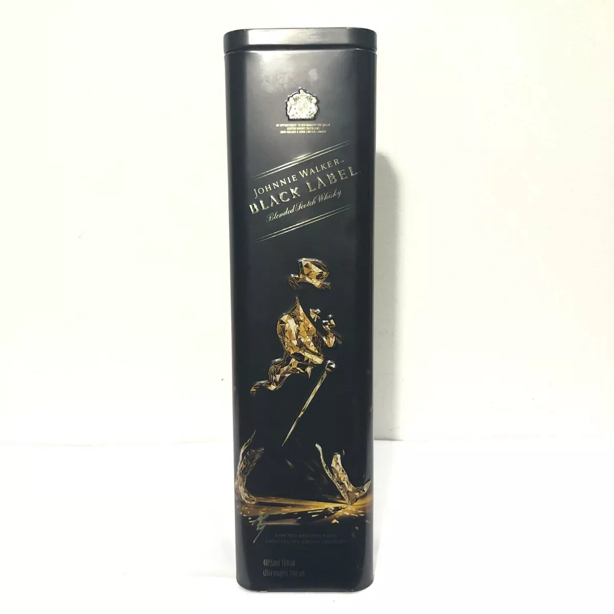 Johnnie Walker BLACK LABEL Empty Tin Box 700ml Limited Edition by ARRAN  GREGORY