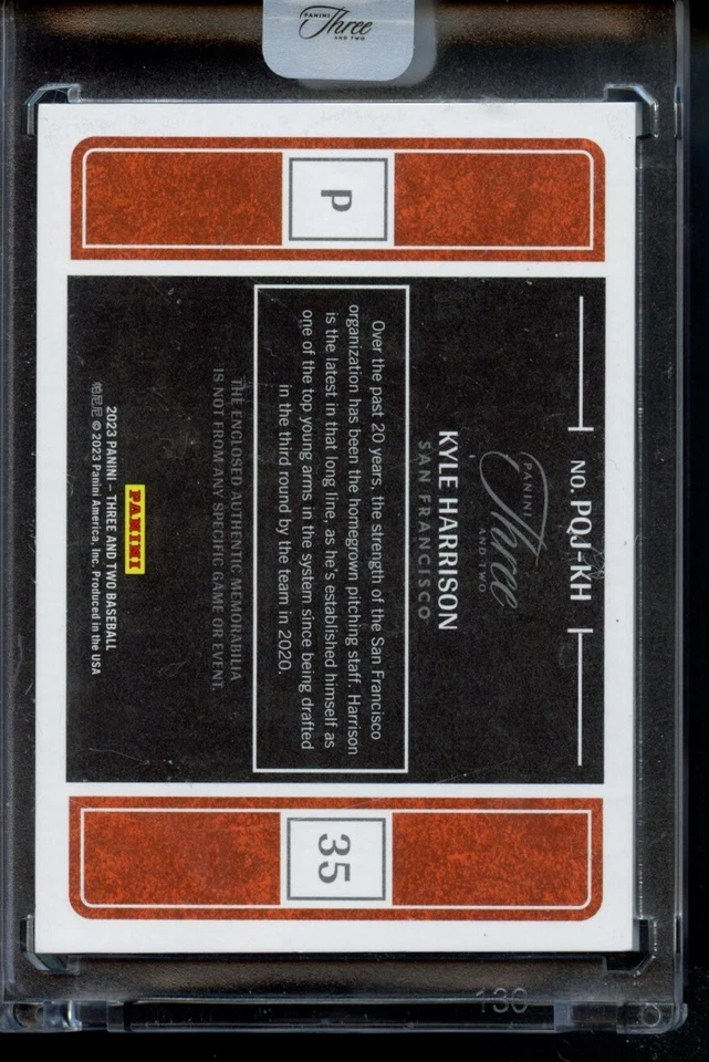 Panini Kyle Harrison Quad Memorabilia /5 SSP - Image 2 of 2