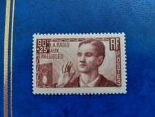 Timbre neuf France  La radio aux aveugles  1938