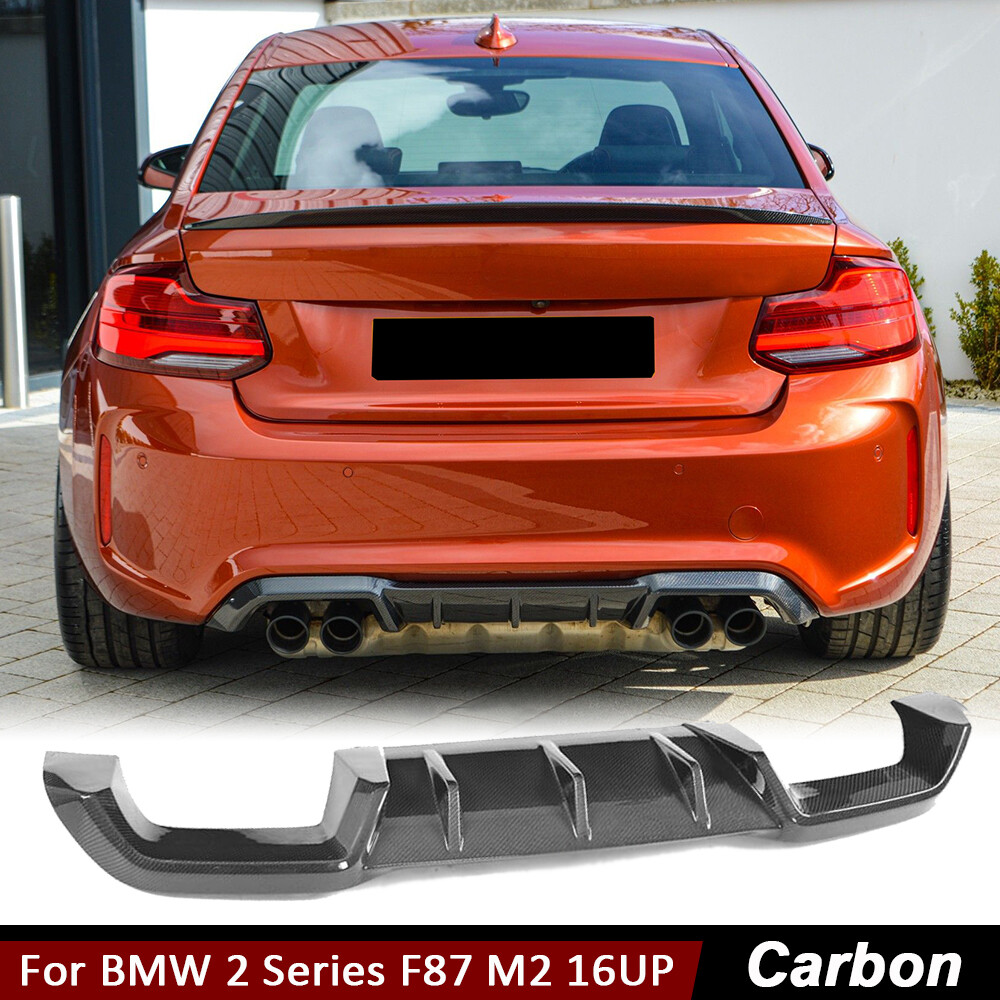 For BMW 2 Series F87 M2 Coupe 16UP CARBON FIBER Rear Bumper Diffuser Lip Spoiler