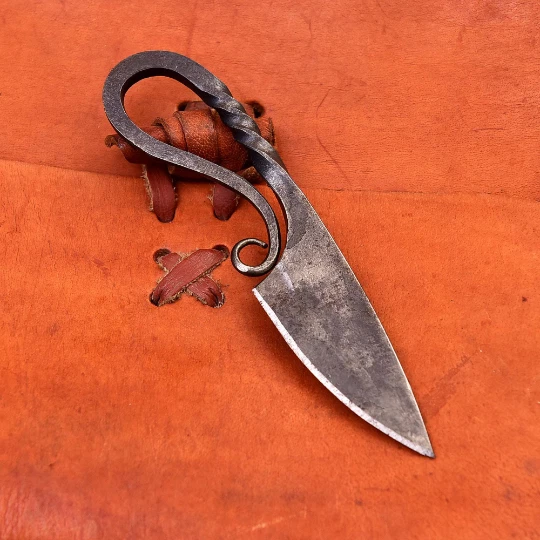 Mittelalter Messer Wikinger Messer Halsmesser handgeschmiedet 947EA - Bild 3 von 4