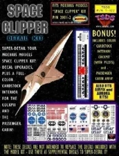 TSDS 122 x 1/190 Space Clipper Orion Decal Set & Color Interior for Moebius