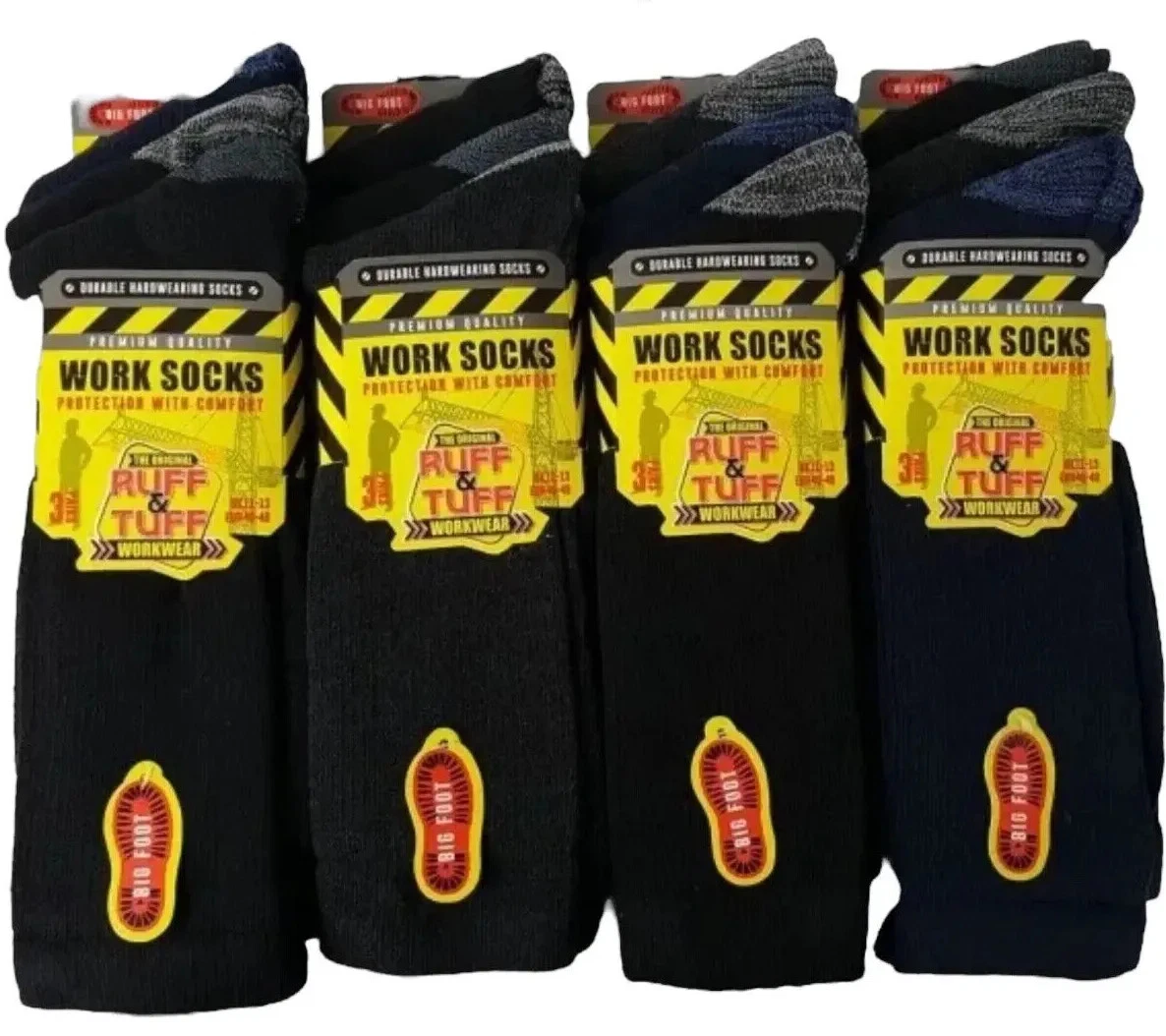 3 - 12 Pairs Mens Ultimate Work Boot Socks Size 6-11 Cushion Sole Reinforced Toe