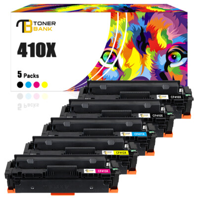 5 Toner Kompatibel für HP Color LaserJet Pro MFP M 377 DW M477 FDN M477 FDW 410X