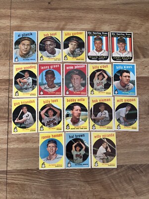 This Lot Is TOPPS 1959 Baltimore Orioles Stars  & Commons U- PICK & Choose