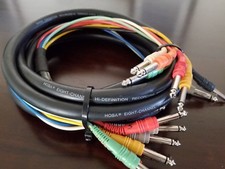 HOSA 10Ft 8 CHANNEL HI DEFINITION RECORDING SNAKE 1/4 to 1/4" UNBALANCED CABLE