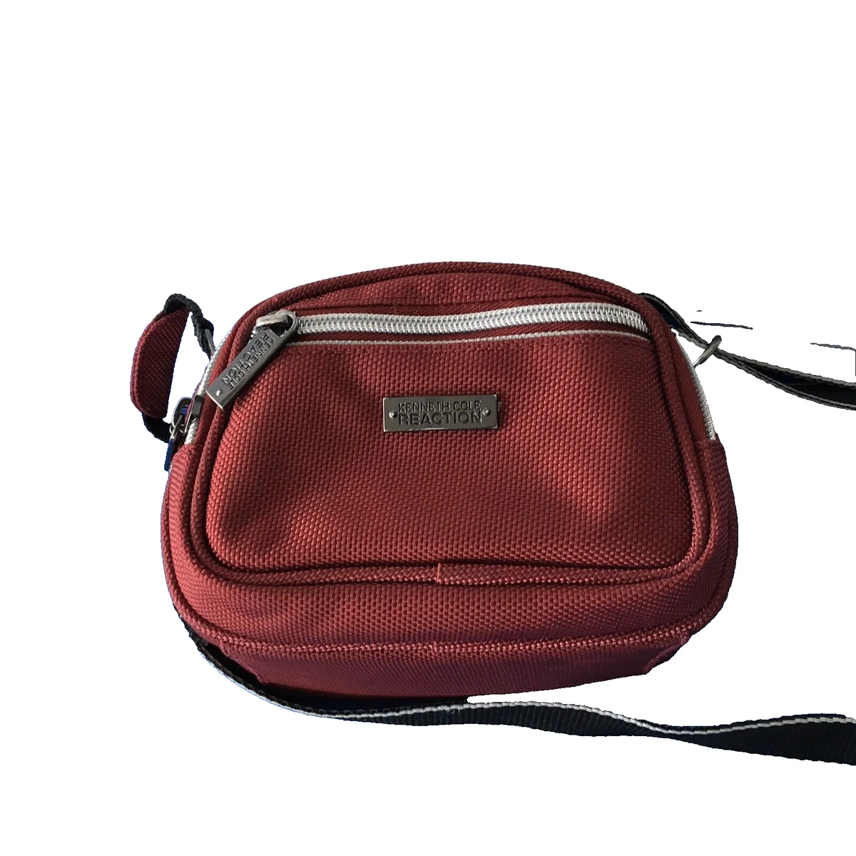 Kenneth Cole Reaction Red Camera Bag Shoulder Strap Padded 2 Exterior  Pockets