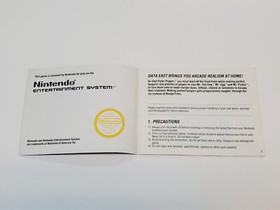 Burger Time Authentic Original NES Nintendo Manual Only *Creasing