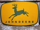 VINTAGE JOHN DEERE PORCELAIN SIGN 30x19" OLD FARM TRACTOR EQUIPMENT SERVICE SHOP
