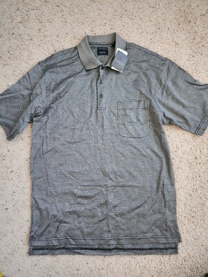 NEW Izod Golf Gray Polo Shirt Shorts Sleeve Sz M