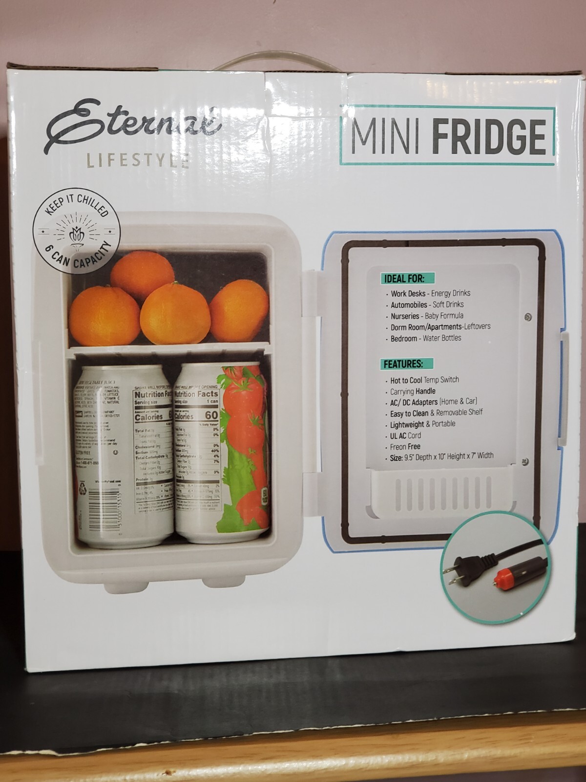 Eternal lifestyle mini fridge cooler& warmer.
