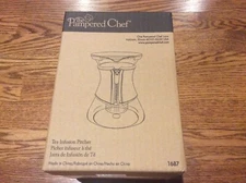 Pampered Chef Tea Water Infusion Pitcher w/ Yellow Neoprene Sleeve New in Box