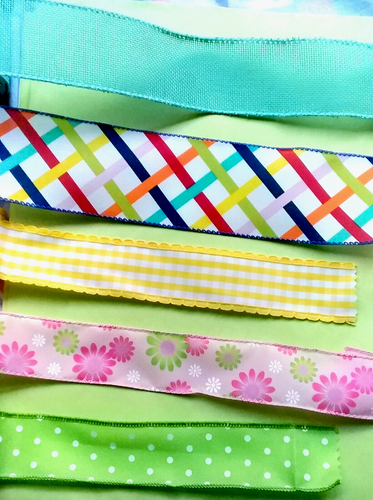 Summer Ribbon Bundle Wired 13 yds 1.5", 2" & 2.5 Plaid Floral Polka Dot Gingham - Picture 7 of 9