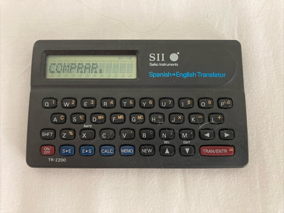 Vintage SII Seiko Instruments Pocket Spanish English Translator eBay