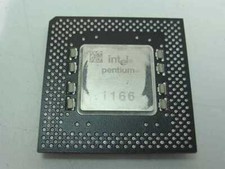 Intel SY037 166Mhz Pentium 1 MMX CPU - Vintage PI - FV80502166