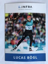 orig. Autogrammkarte Skilanglauf Lucas B&ouml;gl