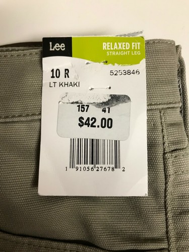 Lee Boy's Straight Leg Relaxed Fit Jeans Size 10, 12, 14 or 16 MSRP $42.00 Beige - Picture 3 of 7
