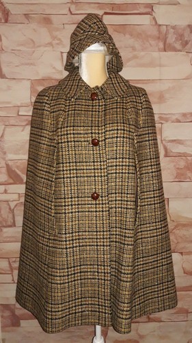 Vintage Pendleton Plaid Poncho Wool 