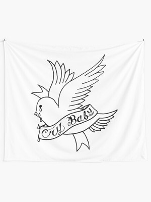 Lil Peep Crybaby Bird Tapestries Crybaby Wall Tapestry eBay