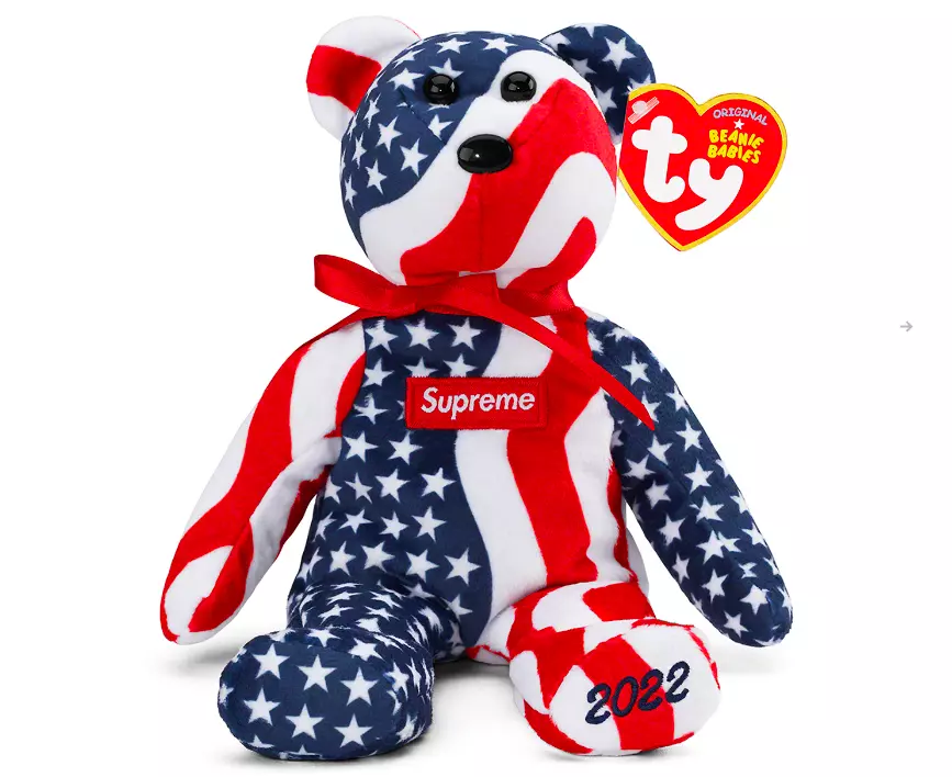 SUPREME FW22 TY BEANIE BABY AMERICAN FLAG BEAR PLUSH 8