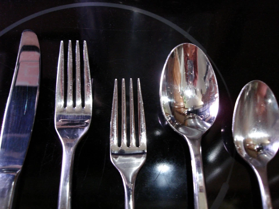 YAMAZAKI / PATRICK EPOCH 18/8 中国不锈钢 5 件套 二手状况完好 — 第 3/4 张图片