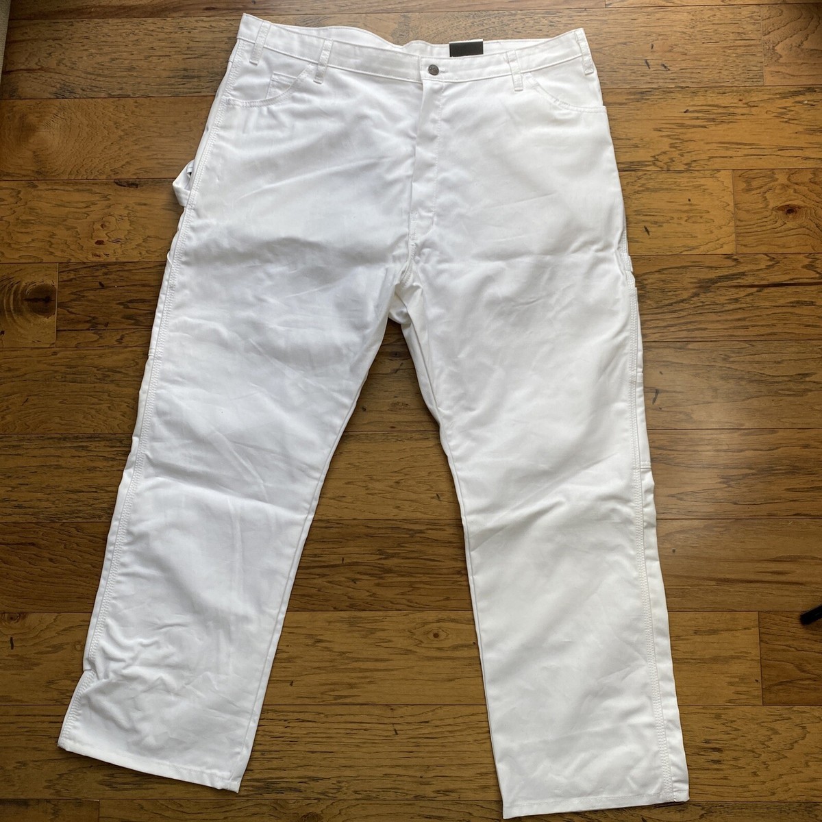 NWT Dickies Mens 42x30 White Painters Pants Utility Relaxed NWT Dickies Mens 42x30 White Painters Pants Utility Relaxed